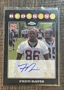 2008 Topps Chrome Fred Davis #TC214 Football AUTO AUTOGRAPH - Picture 1 of 2