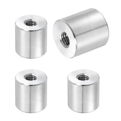 4 Stück 304 Edelstahl M8 x 1,25 mm Runde Überwurfmuttern, 0,79 x 0,79 Zoll (ODxH) - Bild 1 von 4