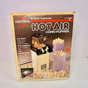 Vintage West Bend Hot Air Pop Corn Popper modello # 82602, scatola sigillata NOS RARO - Foto 1 di 7