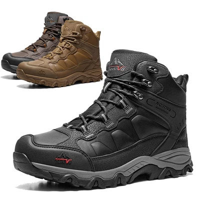 Botas de senderismo impermeables para hombre al aire libre botas de cuero ligeras de trekking Foto 1 de 2