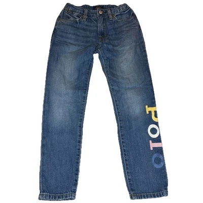 Ralph Lauren POLO Jeans Girls 10 Astor Slim Boyfriend Fit JACEY Blue Denim - Image 1 of 4