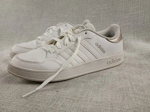 Adidas Herren Grand Court 2.0 Tennisschuhe Low Top Weiß mit Silber Turnschuhe 9,5 - Bild 1 von 17