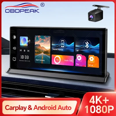 K2 Pro 11.3" Car DVR 4K Camera Wireless Carplay Android auto Ai Screen Dash Cam  - Image 1 of 4