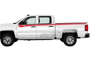 Graphics Waist Line Stripe Sticker For Chevrolet Silverado Trunk Side Door Decal - Imagen 1 de 8