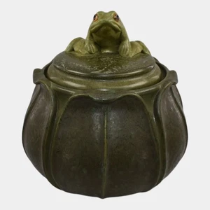 Ephraim Faience 2025 Hand Made Pottery Lil Leaper Ceramic Frog Jar Vase - Picture 1 of 6
