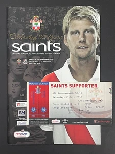2010/11 SOUTHAMPTON V BOURNEMOUTH 02-10-2010 LEAGUE 1 & MATCH TICKET - Picture 1 of 1