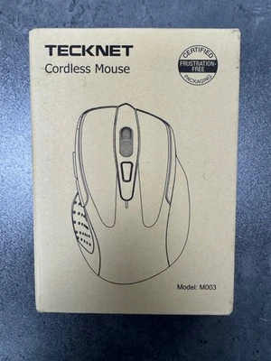 Tecknet Mouse Wireless Computer Optical purple/Black 6 Button Model M003 NEW - Image 1 of 4