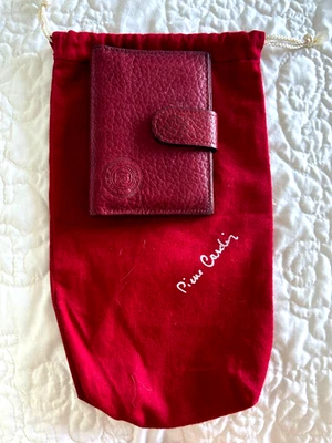 Vintage Pierre Cardin  wine color  Leather Bifold CARD - Image 1 of 4