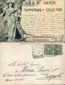 GENOVA CITTA'-SOCIETA' PROMOTRICE DI BELLE ARTI 1900-LIBERTY ART NOUVEAU-C49-129 - Picture 1 of 1