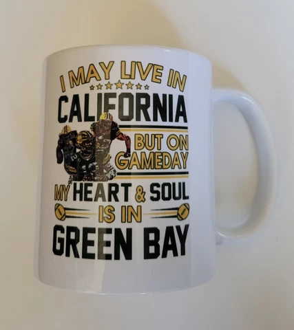 Vintage Green Bay Packers  Coffee Mug California/Green Bay Quote Orca Coatings Cover