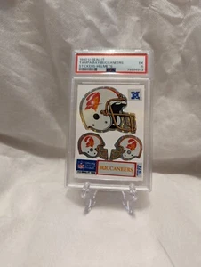 NFL 1989 U-Seal-It - Tampa Bay Buccaneers # 3 Sticker Helmets PSA 5 - Picture 1 of 2