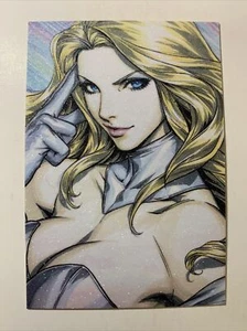 Emma Frost Mutant X-Men Sexy Hot Goddess Anime Doujin Sketch Art Card Girl Waifu - Picture 1 of 7