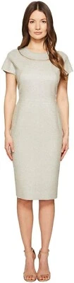 $1.8K ESCADA Jacquard Vestido Vaina Metálico 40 8 10 L Foto 1 de 4