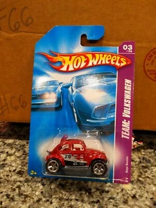 Hot Wheels Volkswagen VW M6905 1L Red Baja Beetle - Team Volkswagen 3 of 4 -2008 - Picture 1 of 5