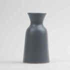 Handgemachte Karaffe Vase 1L graue matte Keramik Made in Italy