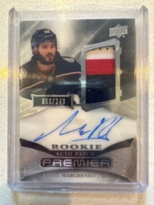 Kirill Marchenko Rookie Auto Patch 2022-23 Upper Deck Premier #AR-KM 050/249 - Picture 1 of 2