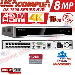Hikvision NVR 16-KANAL POE DS-7600 SERIE NVR NETZWERKRECORDER H.265+ 4K-UHD - Bild 1 von 5