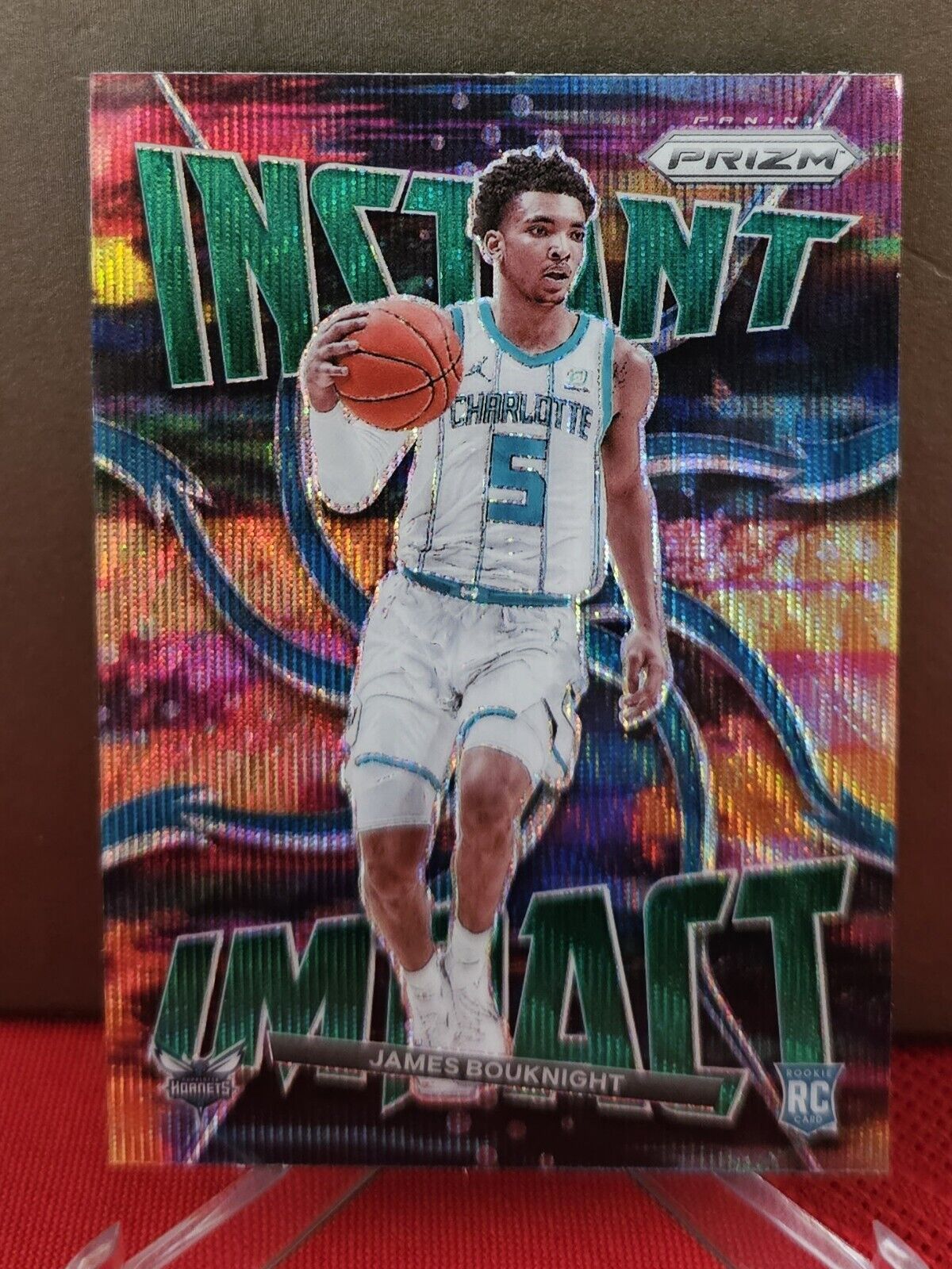 2021-22 Panini Prizm Instant Impact Green Wave #8 James Bouknight Hornets