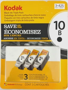 Kodak schwarze Tinte Dreifachpack NEU im Karton 10 B KOSTENLOSER VERSAND IN DIE USA - Bild 1 von 2