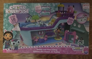 DREAMWORKS GABBY'S DOLLHOUSE 'GABBY' CAT FRIEND SHIP 18 PIECES COLORS AND LIGHTS - Picture 1 of 1