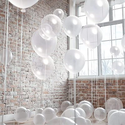 Globos transparentes 12" LATEX BOBO HELIO CUMPLEAÑOS FIESTA DECORACIÓN GLOBOS UK Foto 1 de 4