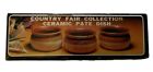 Vintage Ceramic Pate Dishes New In Box There is 3 Dishes In The Box