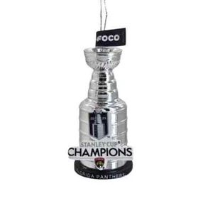 NHL Florida Panthers 2024 Champions Stanley Cup Trophy Christmas Tree Ornament - Picture 1 of 3