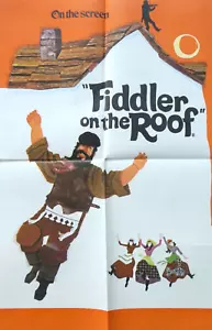 RARE VINTAGE 1971 TOPOL FIDDLER ON THE ROOF BRITISH CROWN FILM POSTER - Bild 1 von 8