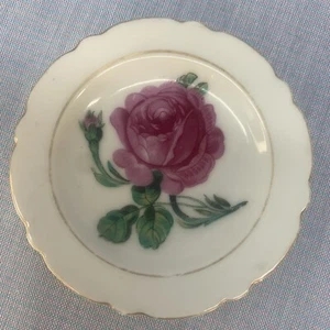 Piattino vintage dipinto a mano bordo oro rosa made in Japan - Foto 1 di 6