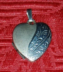 Silber 925 Herz Medaillon Anhänger. - Bild 1 von 4