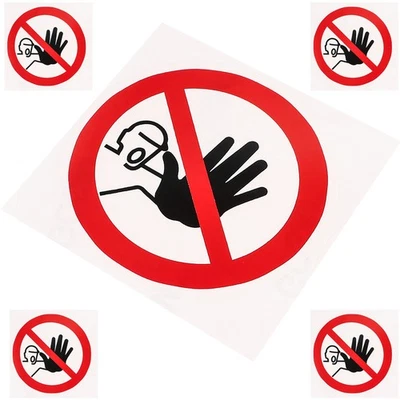  5 Pcs Safety Stickers Electric Shock Warning Caution Do Not Enter Sign - Image 1 of 4