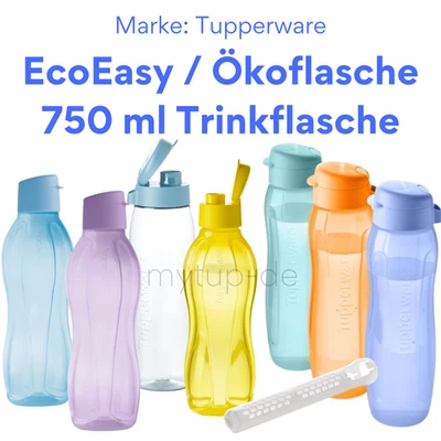 Tupperware Trinkflasche 750 ml BPA-Frei Kind Sport Rad EcoEasy Ökoflasche 0,75 L - Bild 1 von 4