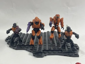 HALO MEGA BLOKS ORANGE COVENANT ELITE PILOT FIGURE 97233 Commando Grunt X2 Lot - Picture 1 of 9
