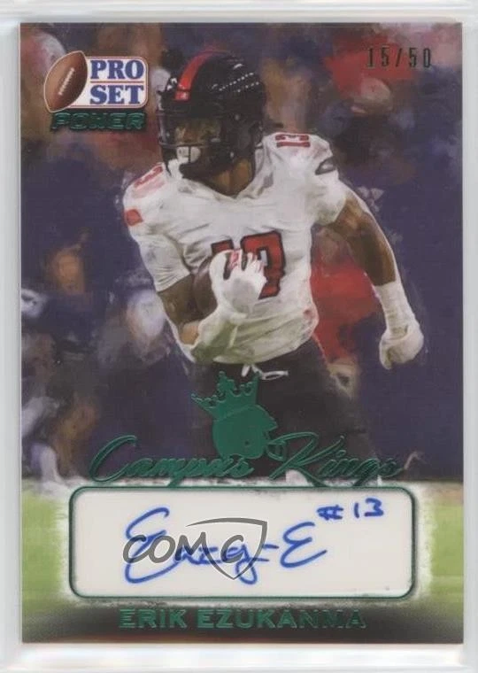 2021 Leaf Pro Set Power Emerald Spectrum Foil /50 Erik Ezukanma #CK-EE1 Auto - Image 1 of 2