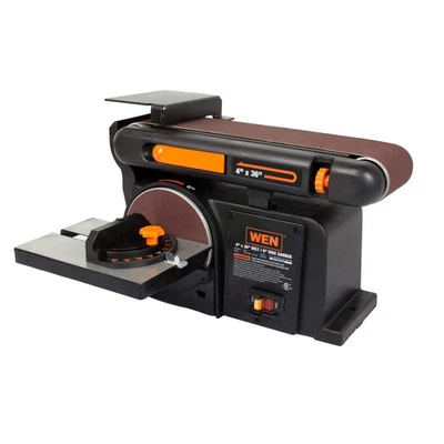 4.3 Amp Corded 4 In. X 36 In. Belt and 6 In. Disc Sander with Cast Iron Base - Image 1 of 4