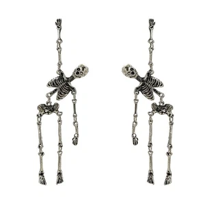 1 Pair Skeleton Earrings for Women Unique Gothic Spooky Skull Statement Ghost - Picture 1 of 7