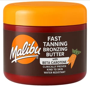 Malibu Sun Bronzing Fast Tanning Body Butter with Beta Carotene, Tropical Cocon - Picture 1 of 5