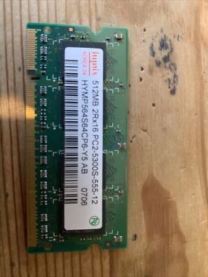 Hynix 512MB RAM Card 2Rx16 PC2-5300S-555-12 - Image 1 of 2