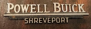 Placa de identificación de metal vintage Powell Buick Shreveport LA concesionario concesionario emblema - Imagen 1 de 3