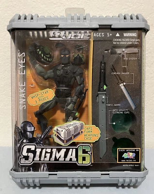 2005 G.I. Joe Sigma6 SNAKE EYES Whip Star Action Figure MIB - Image 1 of 4