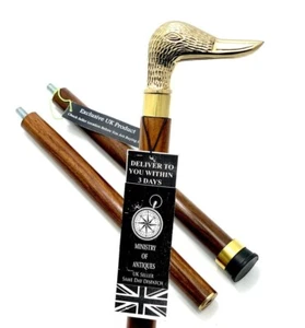 Bastón de madera con mango de diseñador estilo antiguo caña victoriana nuevo - Imagen 1 de 8
