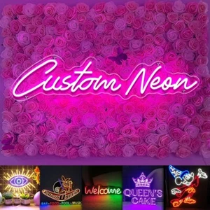 Letrero de acrílico personalizado letrero de neón letrero con nombre personalizado para decoración de regalo de fiesta - Imagen 1 de 11