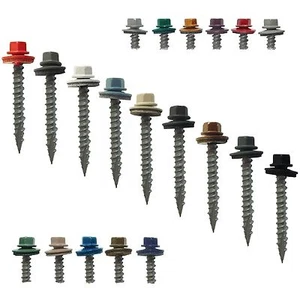 METAL ROOFING SCREWS: 10 x 1-1/2" (1000) Colored Metal Siding and Roofing Screws - Picture 1 of 41