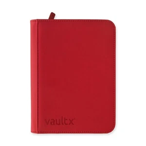 Vault X Fire Red 4-Pocket Exo-Tec Zip Binder - 160 Cards - New - Picture 1 of 3