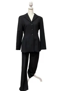 Tahari Women's Pant Suit With Pink Lining, Gray - Size Small Petite - Picture 1 of 4