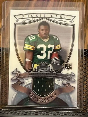 BRANDON JACKSON 2007 BOWMAN STERLING GREEN BAY PACKERS ROOKIE JERSEY PATCH RELIC - Image 1 of 2