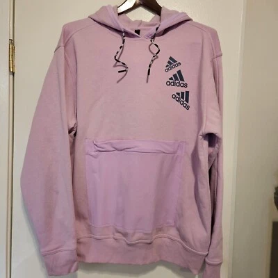 Chaqueta Adidas Hombres L Polar Sudadera con Capucha Cordón Bliss Lila Centro Cremallera Bolsa Foto 1 de 4