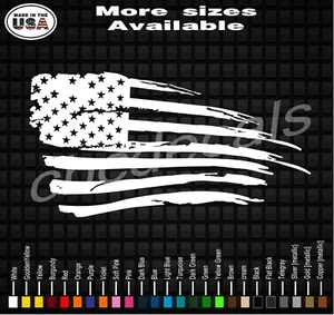Distressed American USA Flag Vinyl Decal Sticker Car Truck Window - Picture 1 of 3