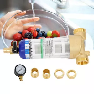 3/4" Home Reusable Sediment Water Filter Spin Down Mesh System Hot Water Filter - Picture 1 of 12