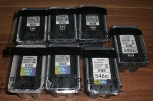 7x Original Canon Druckerpatronen - LEER - Black 540 545 L & Color 541 546 XL - Afbeelding 1 van 1